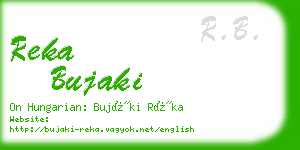 reka bujaki business card